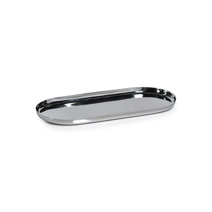 Park Lane Oval Tray - Polished Nickel - Trays by Carlyle Avenue