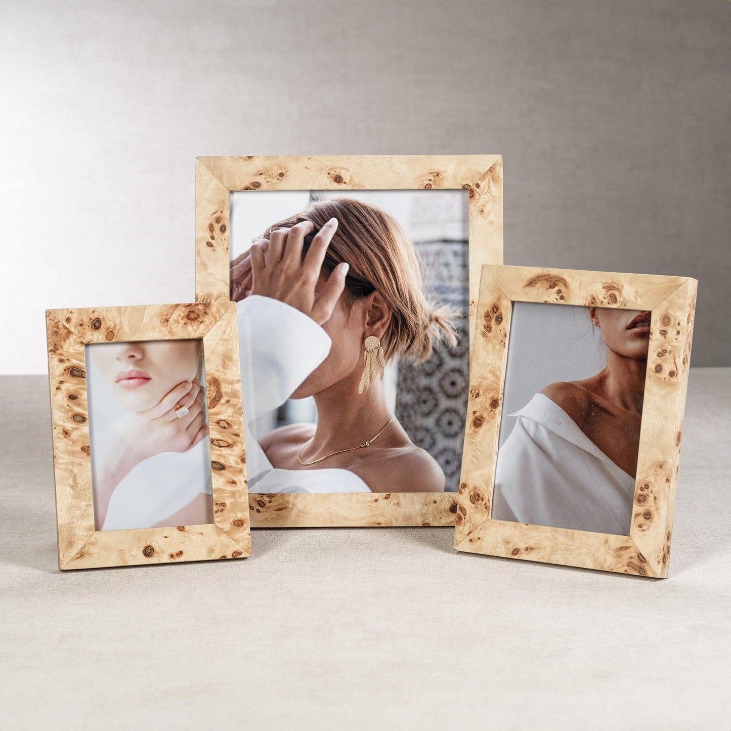 Burlwood Veneer Photo Frame