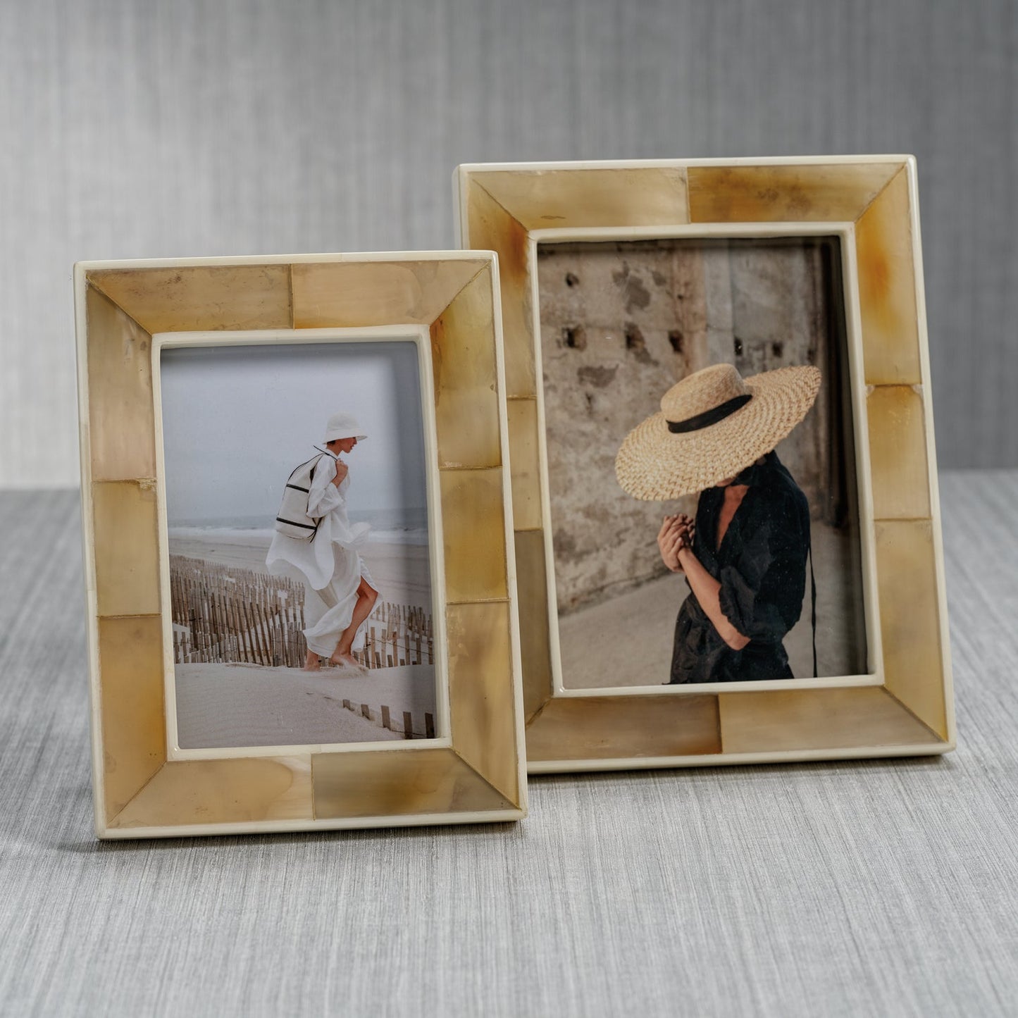 Natural Horn and Bone Photo Frame