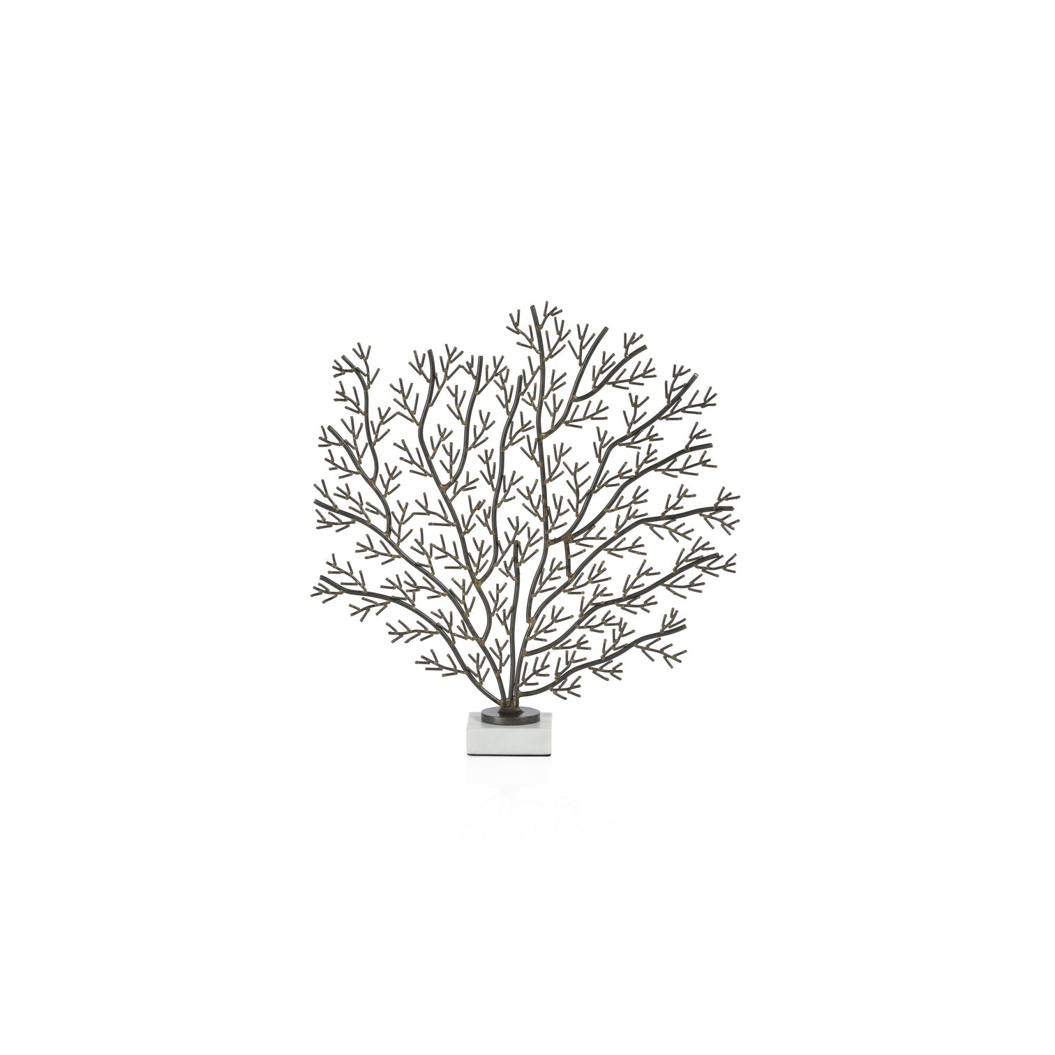 Coral Branch Metal Sculpture on Marble Base - Decorative Accessories by Carlyle Avenue