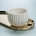 Ribbed Marble Bowl - White - Decorative Bowls by Carlyle Avenue