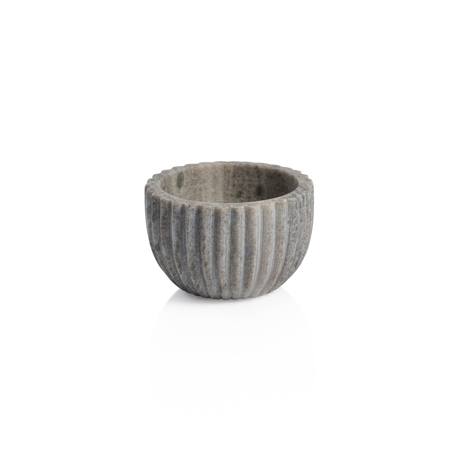 Ribbed Beige Marble Bowl - Bowls by Carlyle Avenue