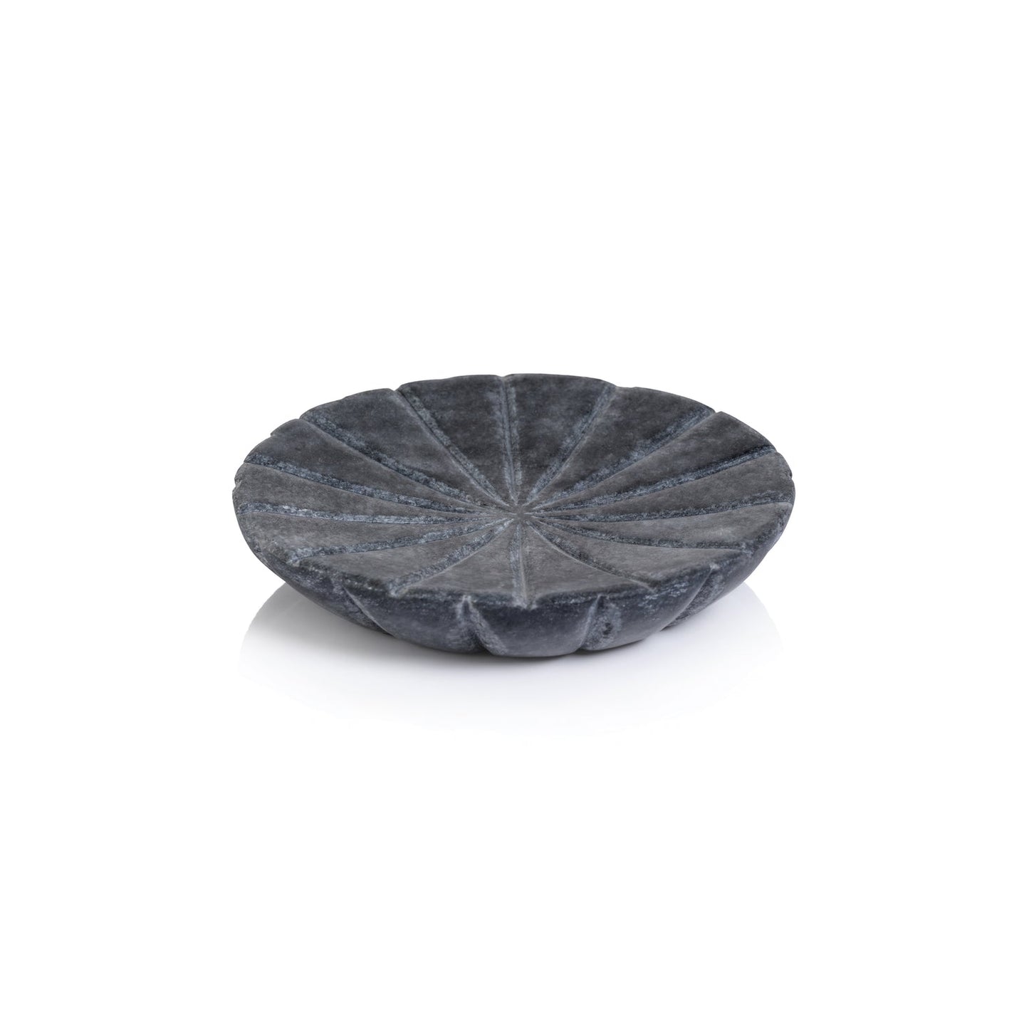 Flower Marble Dish - Gray