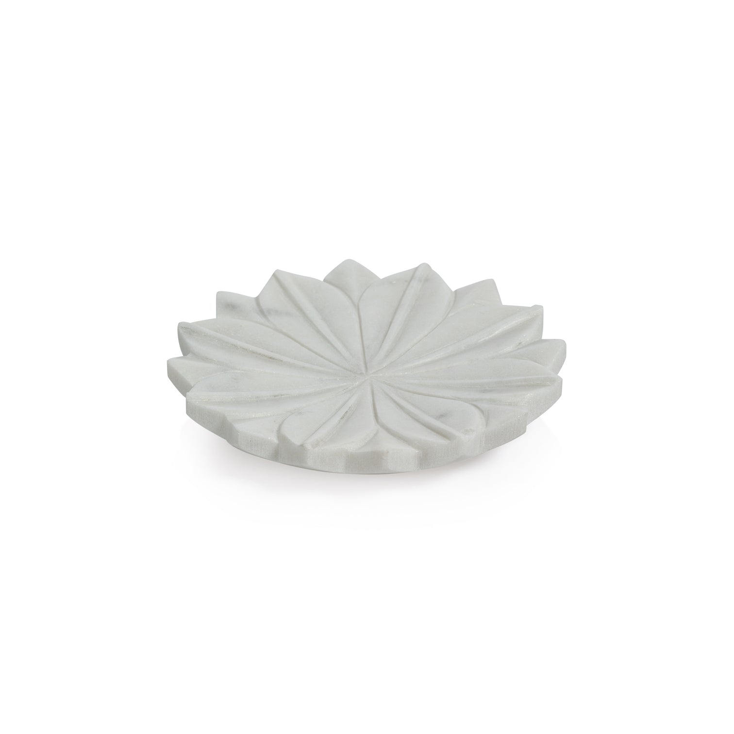 White Lotus Marble Dish, Set of 2 - Soap Dish by Carlyle Avenue