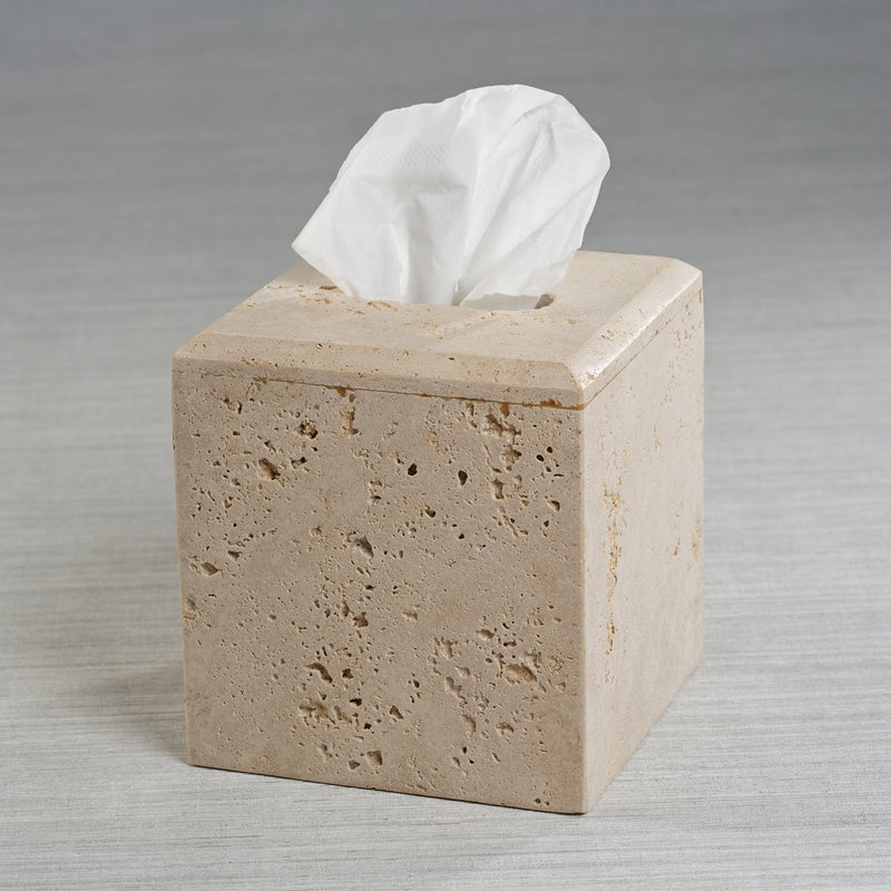 Travertine Marble Tissue Box - Tissue Box Holder by Carlyle Avenue