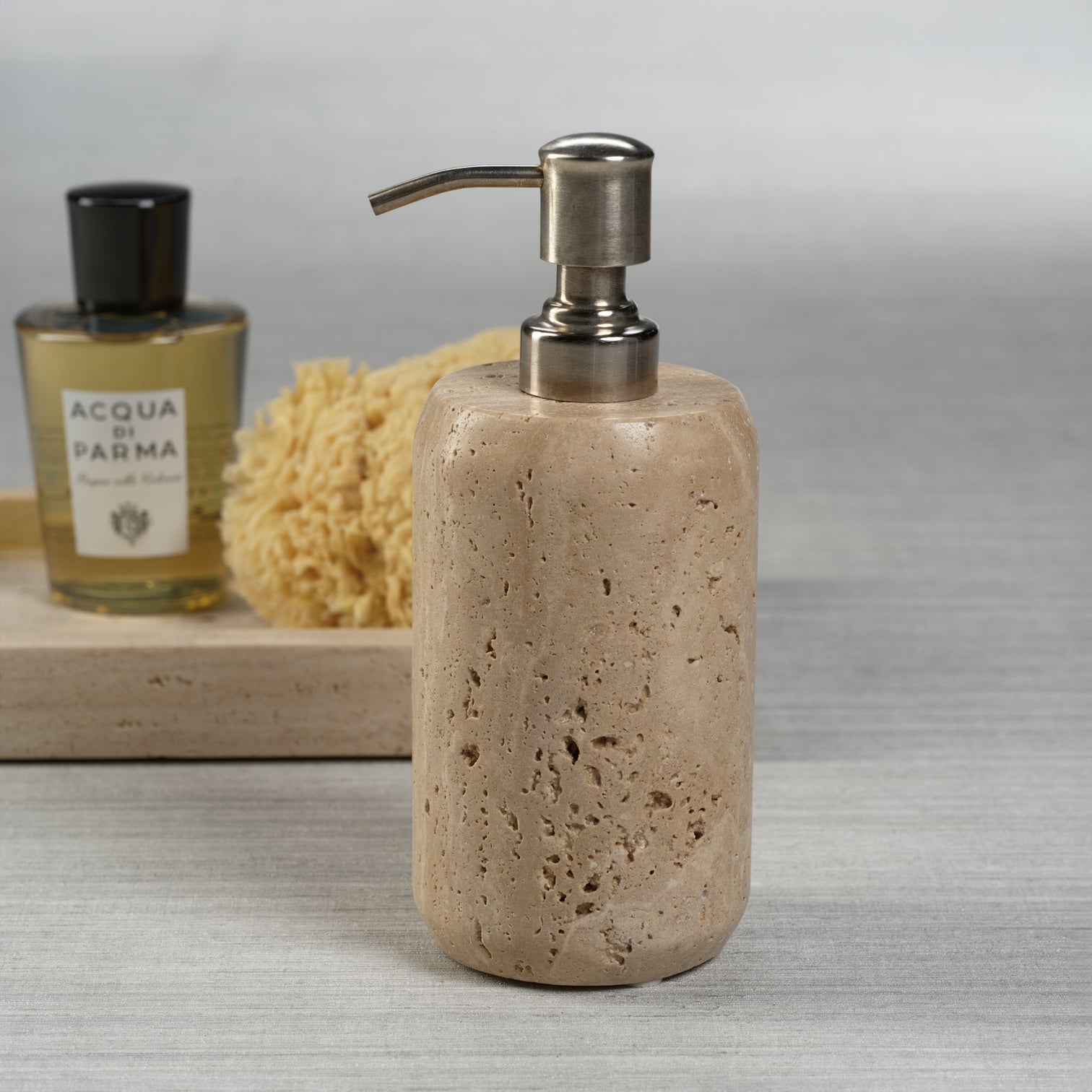 Travertine Marble Soap / Lotion Dispenser