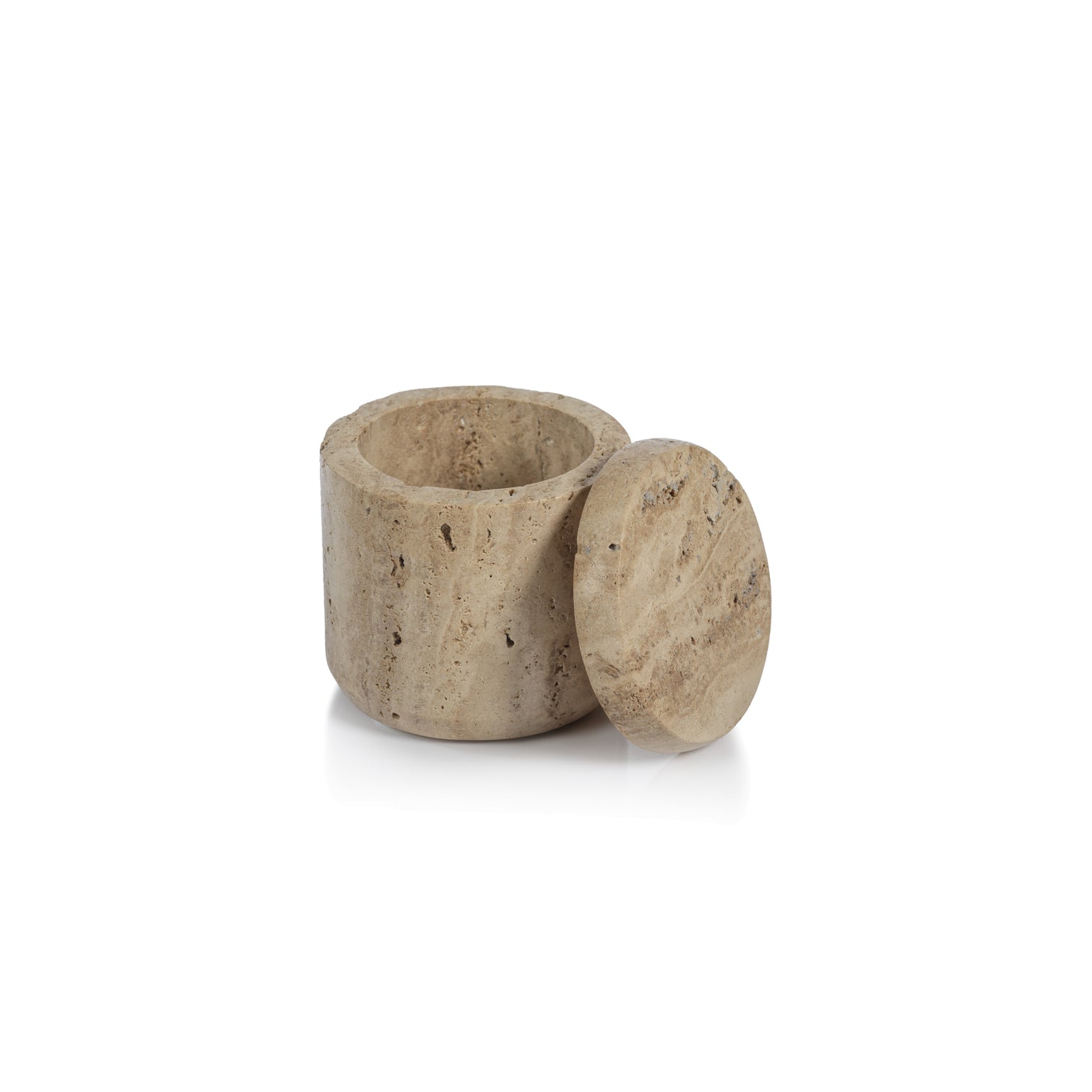 Travertine Marble Canister with Lid