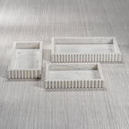 Camogli Scalloped Marble Tray - White - Tray by Carlyle Avenue
