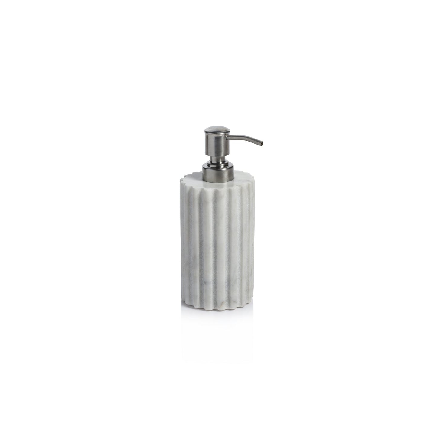 Camogli Fluted White Marble Soap / Lotion Dispenser