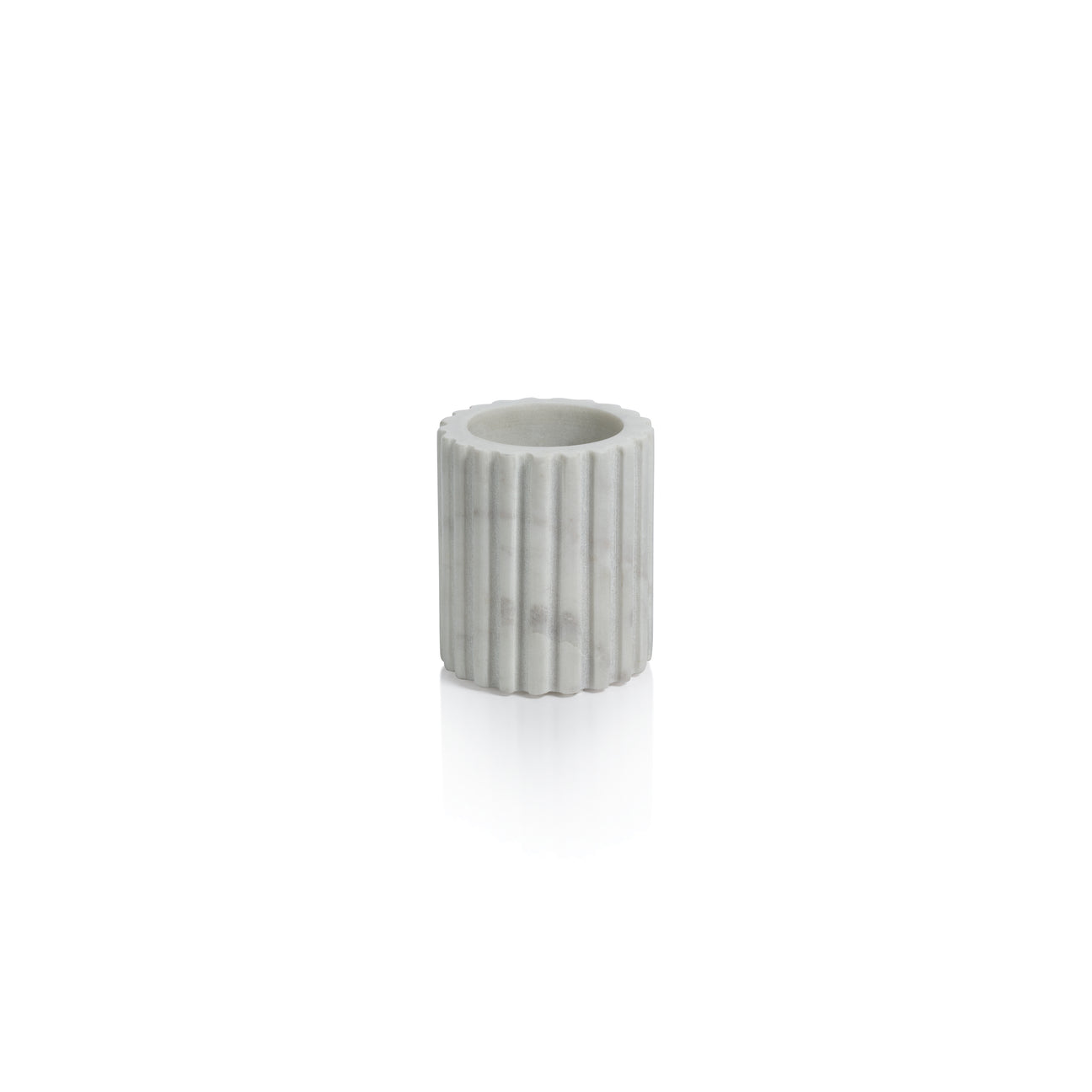 Camogli Fluted White Marble Tumbler