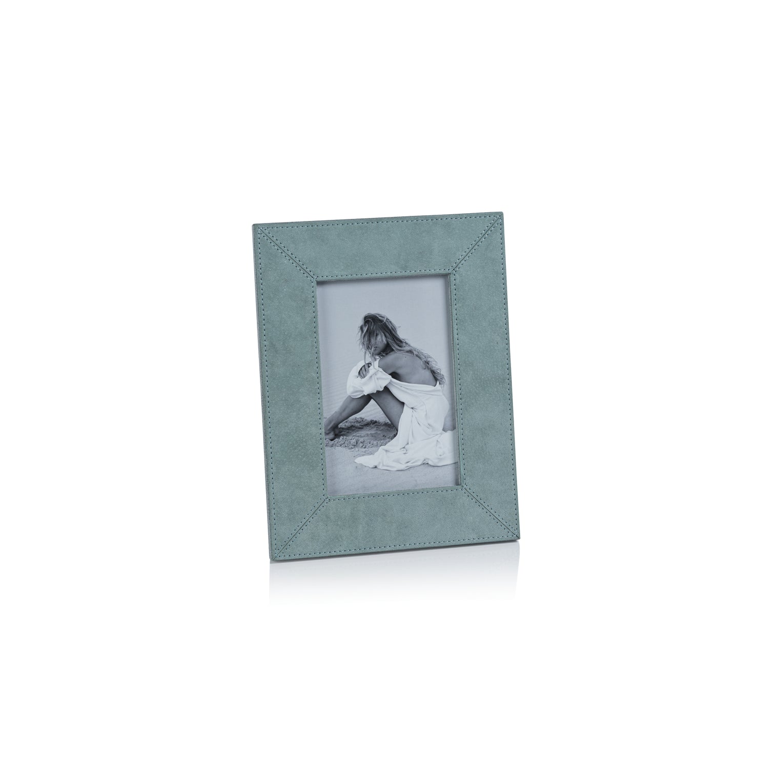 Suede Photo Frame - Cote D'Azur Blue