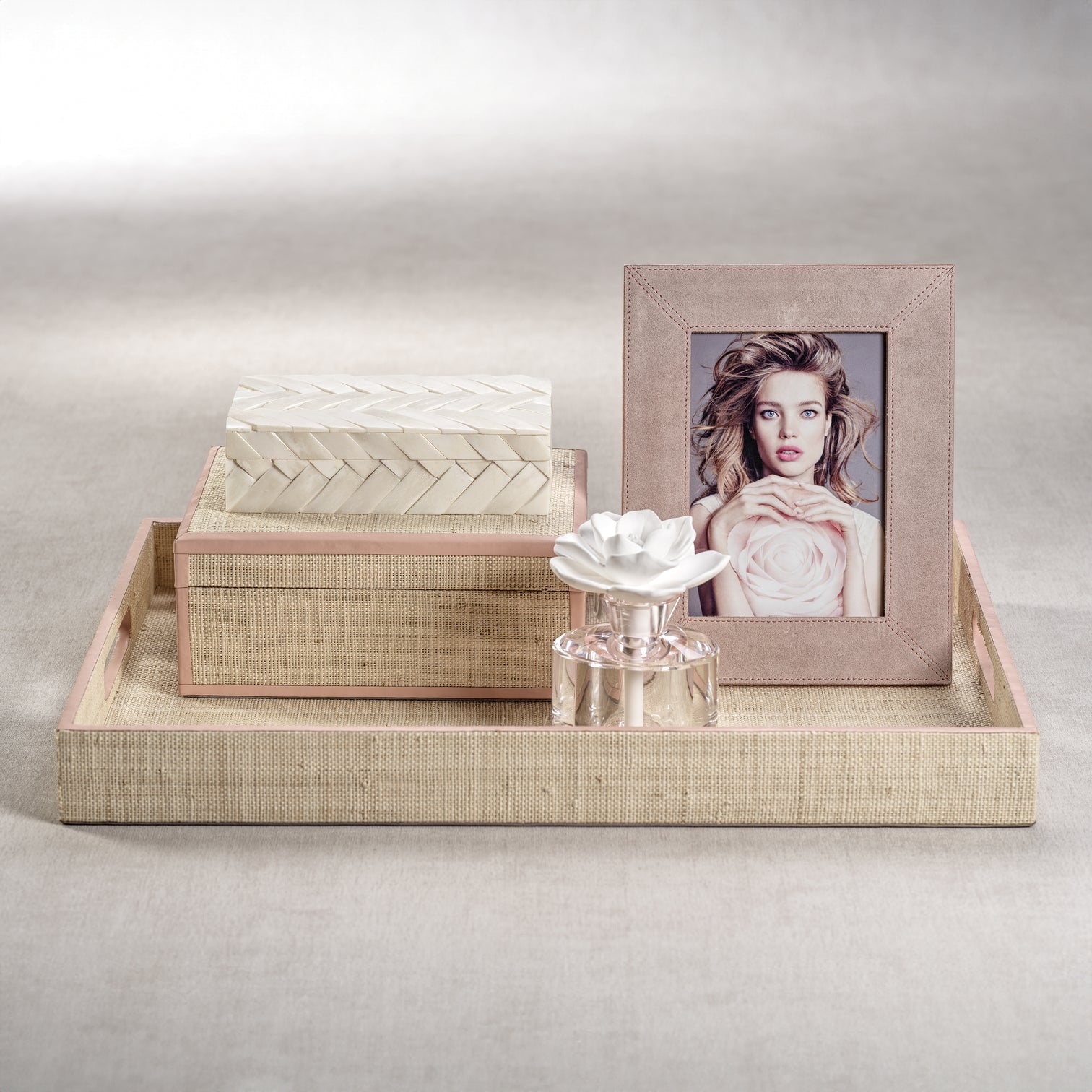 Suede Photo Frame - Amalfi Blush - Picture Frames by Carlyle Avenue