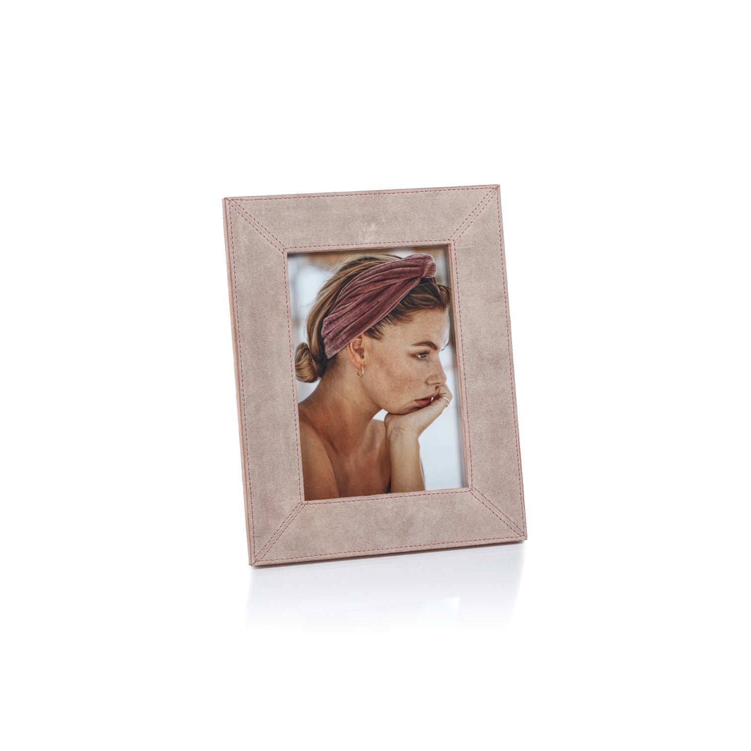 Suede Photo Frame - Amalfi Blush