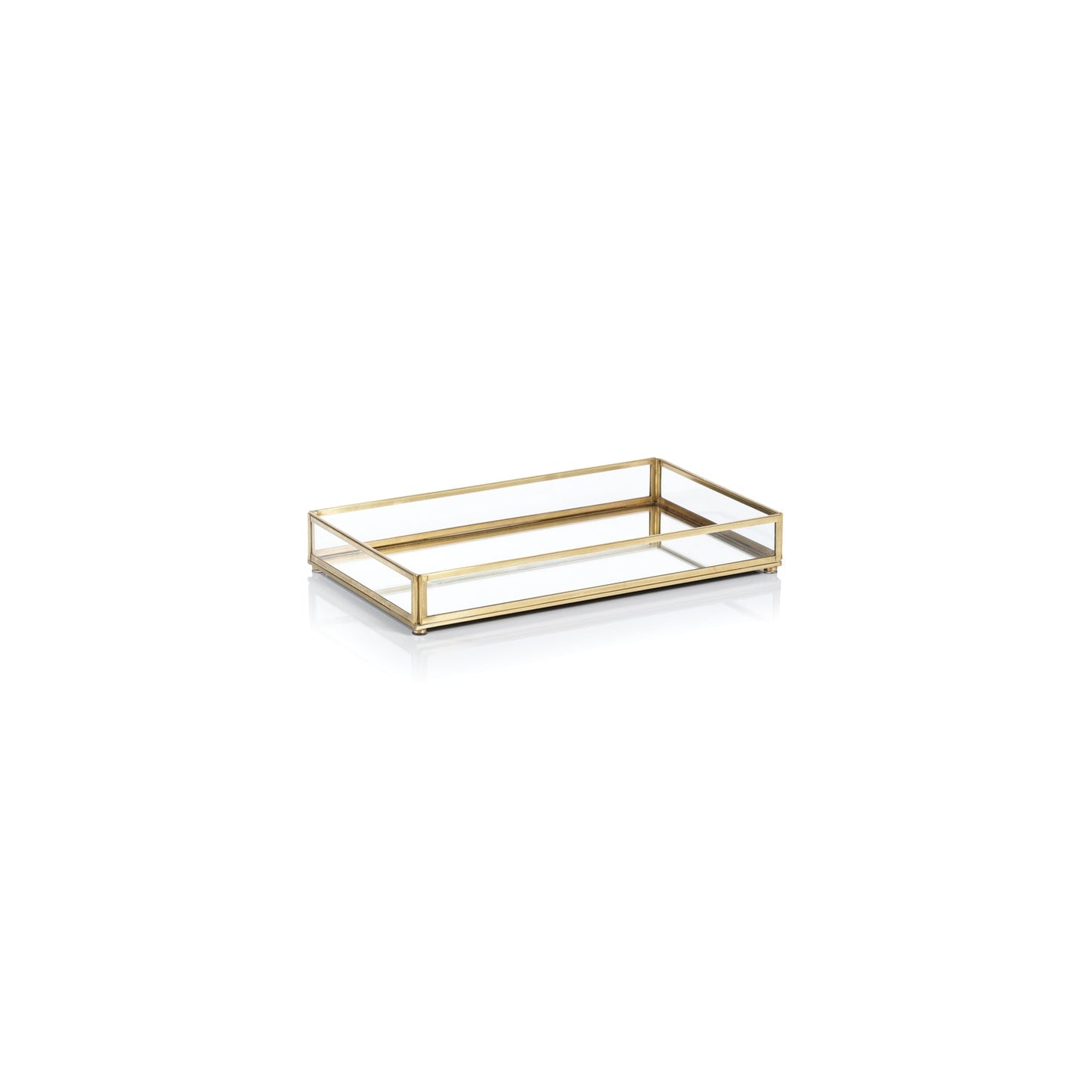 Celine Metal Edged Mirrored Vanity Tray