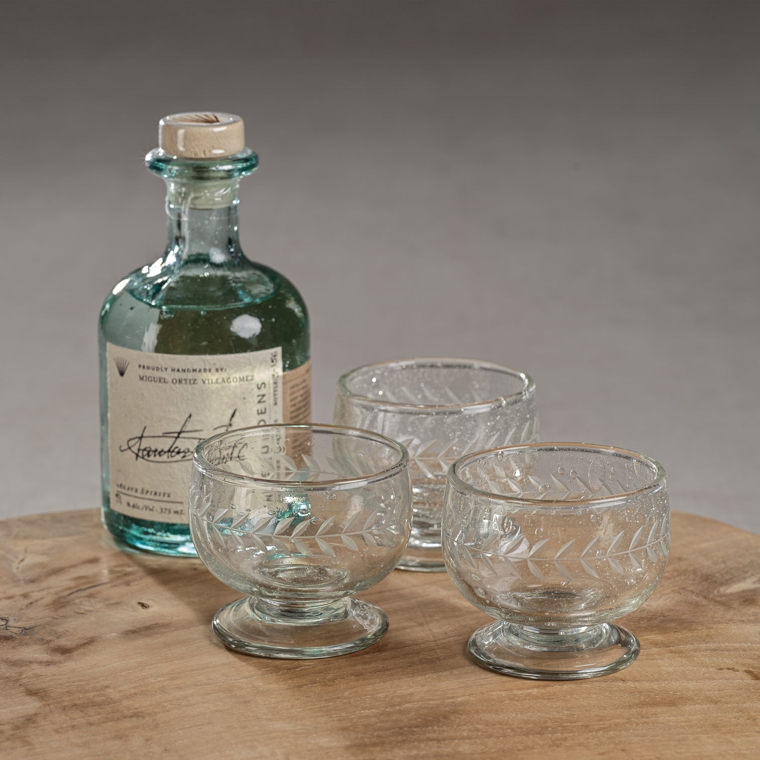 Handmade Etched Tequila / Mezcal Glass, Set of 6 - Barware by Carlyle Avenue
