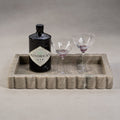 Intricate Scallop Marble Tray - Small - Tray by Carlyle Avenue