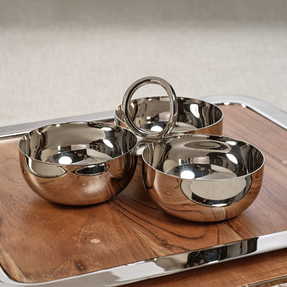 Aperitifs Cocktail Condiment Bowl Set - Polished Nickel - Bowls by Carlyle Avenue