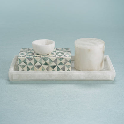 Côte d'Azur Alabaster Vanity Tray - Trays by Carlyle Avenue