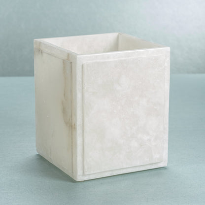 Côte d'Azur Alabaster Wastebasket - Decorative Accessories by Carlyle Avenue