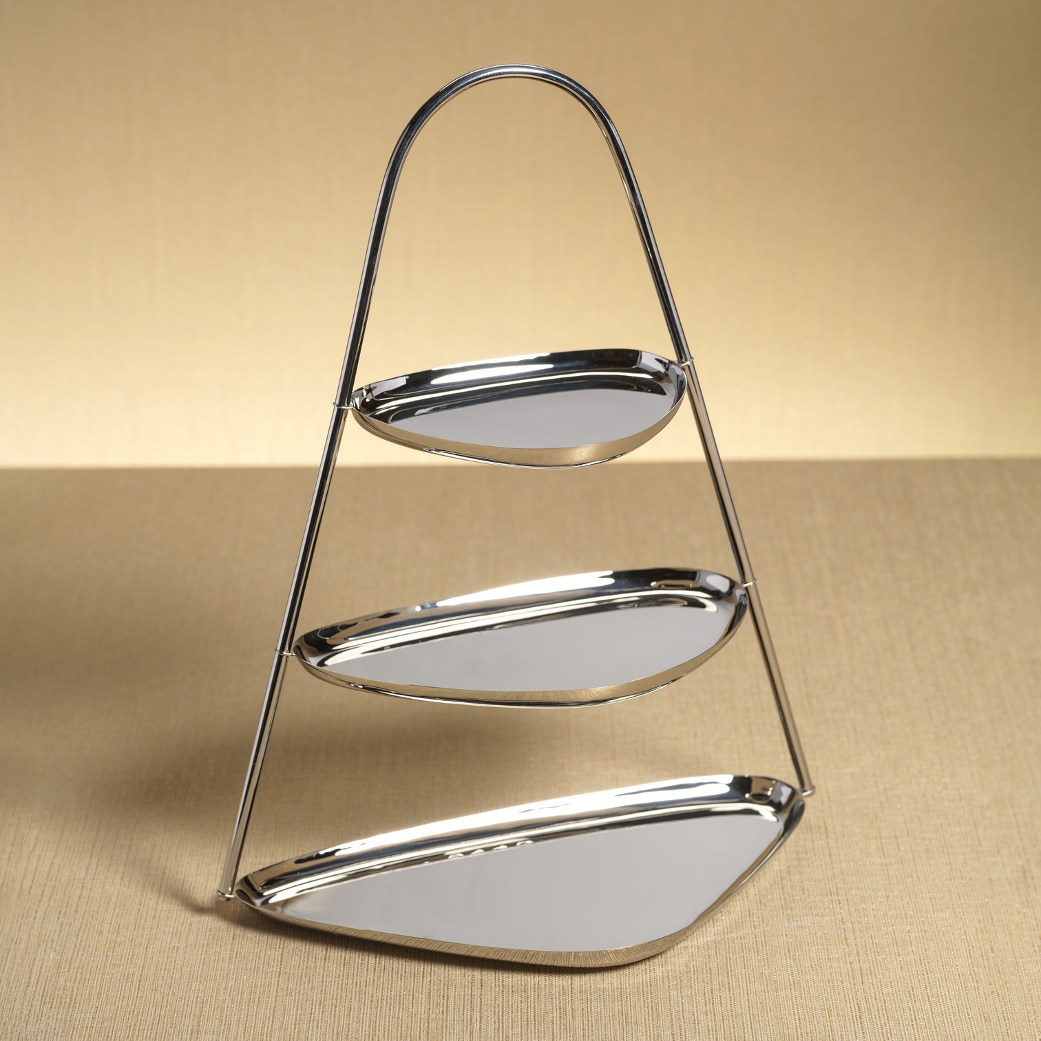 Epicurean 3-Tier Hors d'oeuvres Tray - Polished Nickel - Tray by Carlyle Avenue