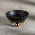 Condiment Bowl - Black with Gold Feet - Decorative Bowls by Carlyle Avenue