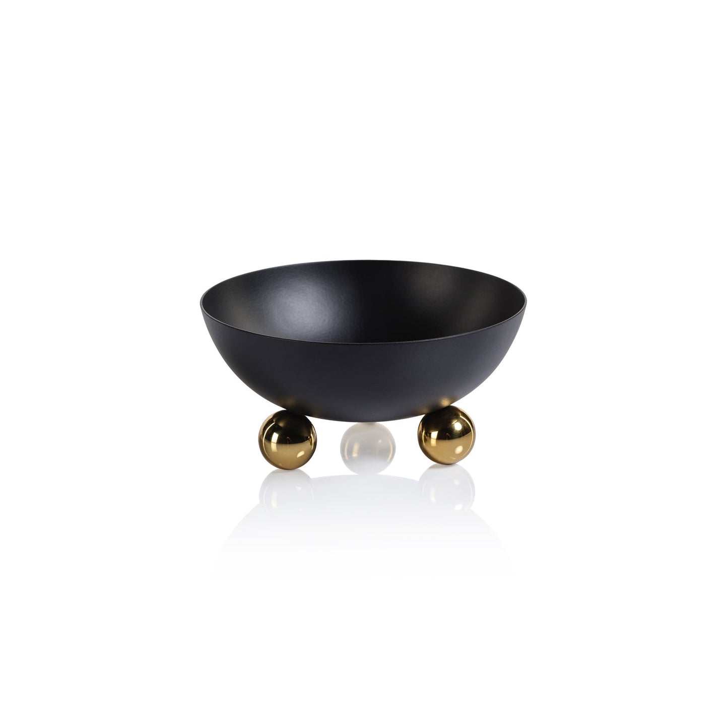 Condiment Bowl - Black with Gold Feet