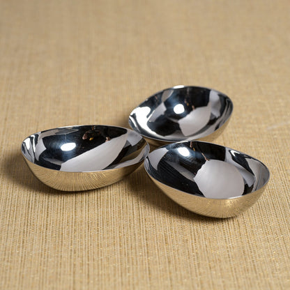 Triple Nut Bowl - Polished Nickel - Bowls by Carlyle Avenue