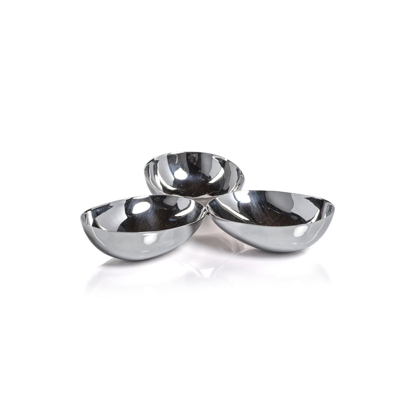 Triple Nut Bowl - Polished Nickel