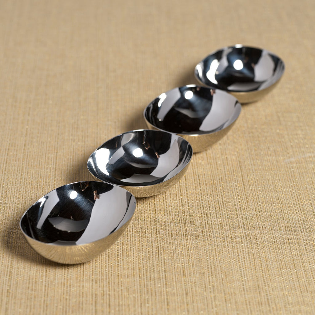 Four-Tier Nut Bowl - Polished Nickel - Bowls by Carlyle Avenue