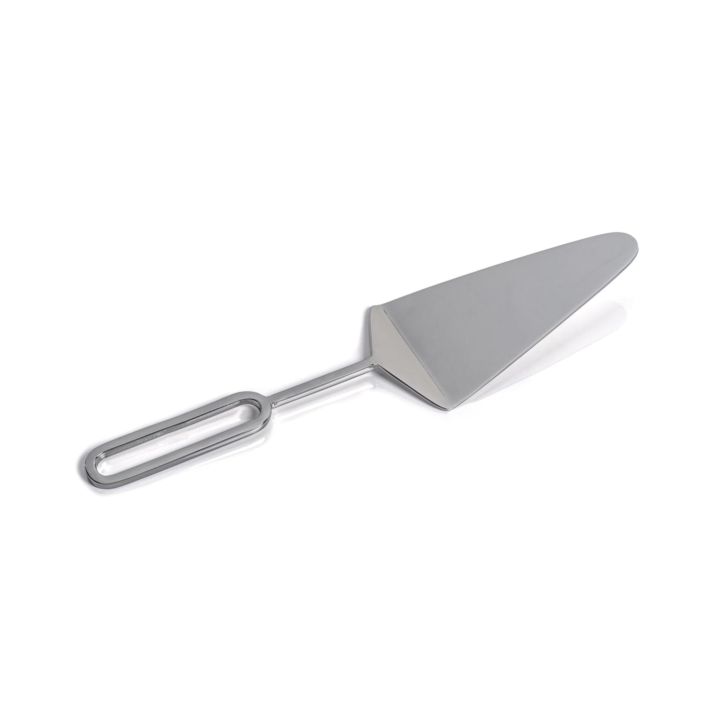 Modern Polished Nickel Pastry Server - Polished Steel