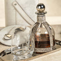 Decanter and glass with antler design on a tray