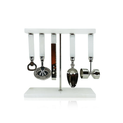 Five Piece Bar Tool Set - Alabaster - Barware by Carlyle Avenue