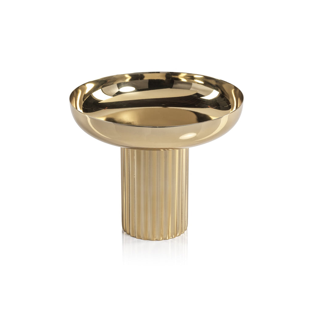 Footed Tray - Polished Gold - Decorative Trays by Carlyle Avenue