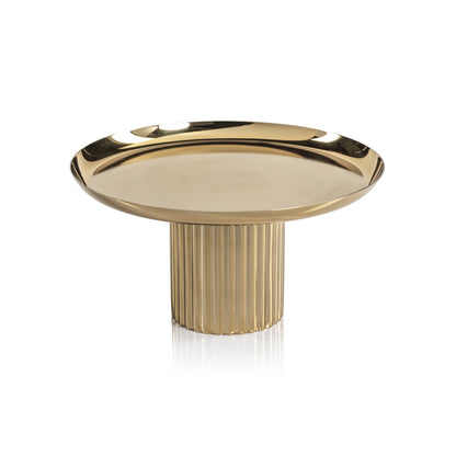 Footed Tray - Polished Gold - Decorative Trays by Carlyle Avenue