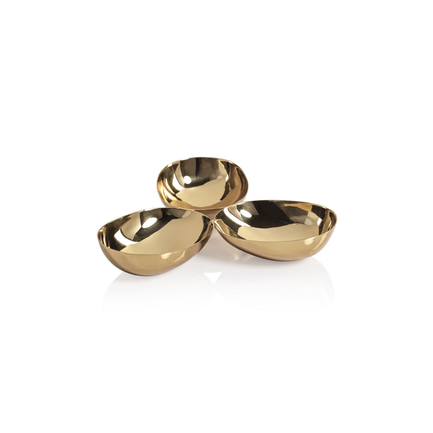 Triple Nut Bowl - Polished Gold