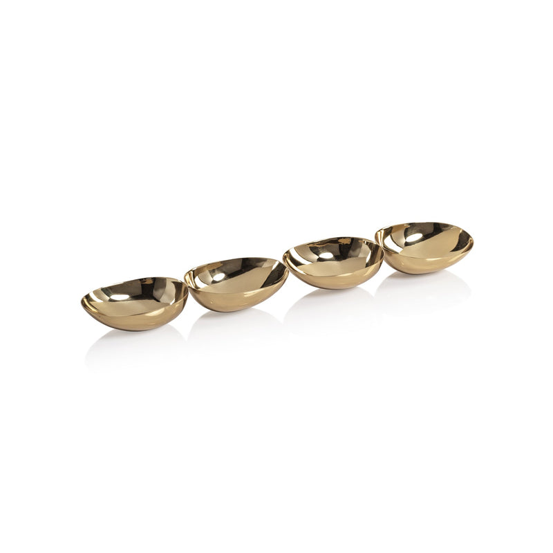 Four-Tier Nut Bowl - Polished Gold - Bowls by Carlyle Avenue