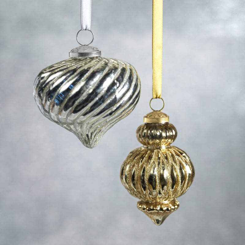 Twinkling Swirl Silhouette Ornament, Set of 4 - Holiday Ornaments by Carlyle Avenue