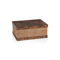Rosso Burlwood and Raffia Box - Decorative Accessories by Carlyle Avenue