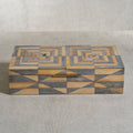 St. Moritz Bamboo Box with Brass Trim and Ultra Suede Interior - Decorative Accessories by Carlyle Avenue