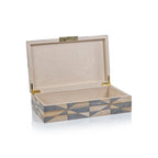 St. Moritz Bamboo Box with Brass Trim and Ultra Suede Interior - Decorative Accessories by Carlyle Avenue