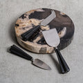 Cheese Knife Set - Set of 3 - Polished Steel and Black - Cheese Knives by Carlyle Avenue