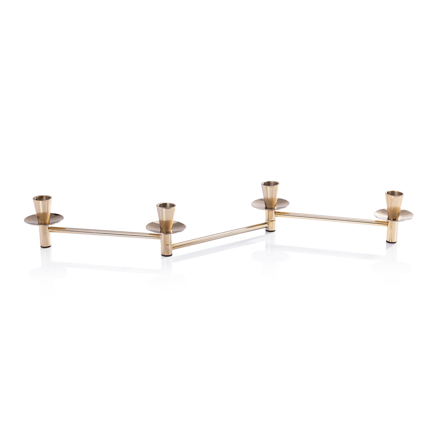 4-Tier Expandable Taper Holder - Polished Gold - CARLYLE AVENUE