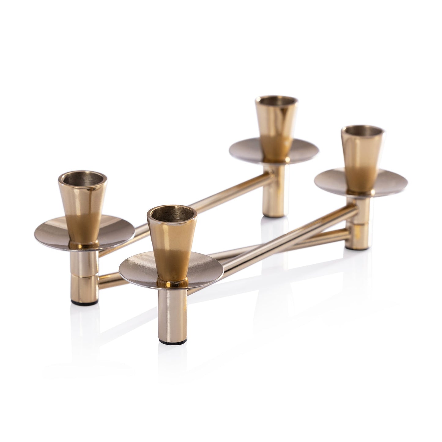 4-Tier Expandable Taper Holder - Polished Gold