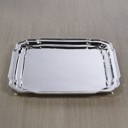 Alsace Elegant Brass Tray - Polished Nickel