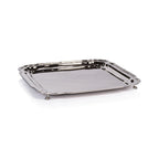 Alsace Elegant Brass Tray - Polished Nickel - Decorative Trays by Carlyle Avenue