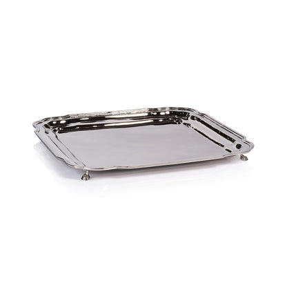 Alsace Elegant Brass Tray - Polished Nickel