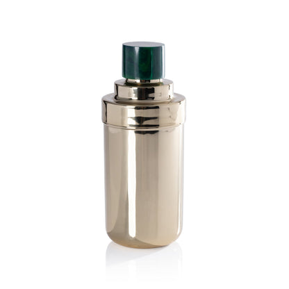 Spiga Cocktail Shaker - Gold & Green - Barware by Carlyle Avenue