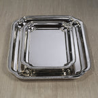 Andrea Brass Tray - Polished Nickel - Trays by Carlyle Avenue