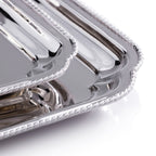 Andrea Brass Tray - Polished Nickel - Trays by Carlyle Avenue