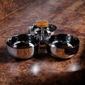 Spiga Condiment Set - Nickel & Amber - Barware by Carlyle Avenue